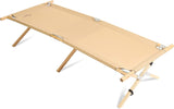 OUTDOORFURNI Wooden Foldable Cot with durable canvas