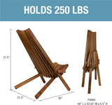 OUTDOORFURNI Tamarack Folding Wooden  Chair