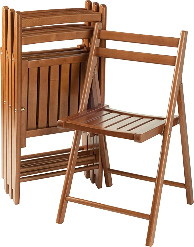 OUTDOORFURNI Set of 4 Folding Teak Chair