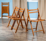 OUTDOORFURNI Set of 4 Folding Teak Chair