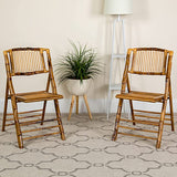 OUTDOORFURNI Set of 4 Rattan Folding Chair