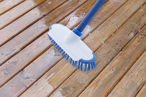 OUTDOORFURNI Deck Scrub Brush with Long Handle 48 Inches